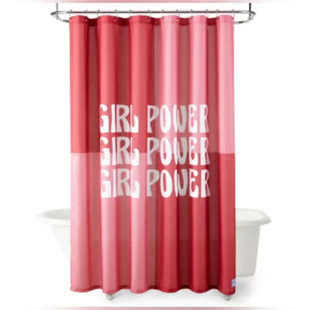 Girl power shower curtain